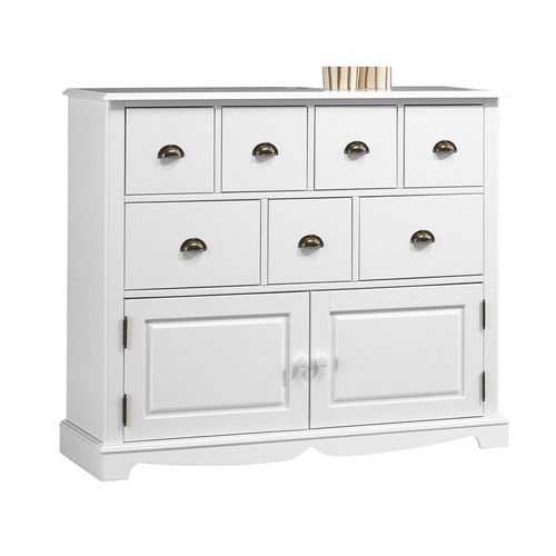 Meuble Du Torréfacteur 2 Portes 7 Tiroirs Style Anglais L 117 H 97 P 38 Cm