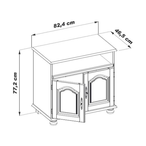 Meuble TV Plateau Pivotant Et Coulissant En Chêne - Quimper