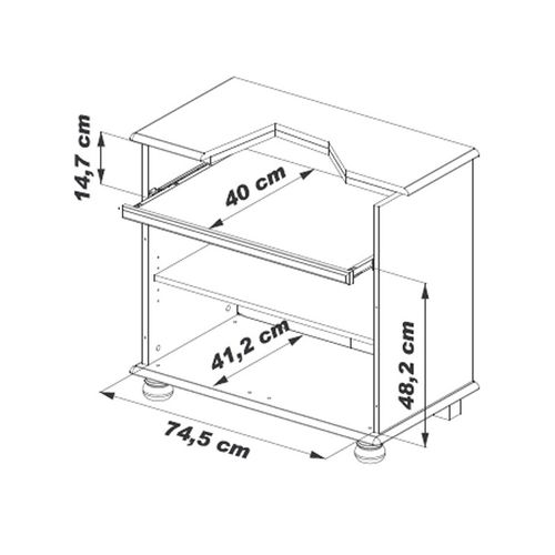 Meuble TV Plateau Pivotant Et Coulissant En Chêne - Quimper