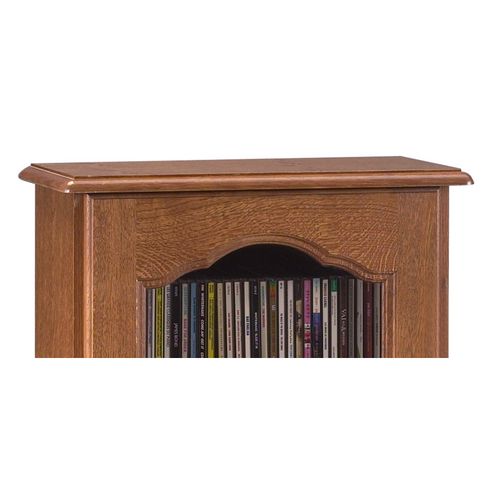 Petit Meuble Vitrine Chêne 1 Porte Vitrée 6 Niches L 49.4 H 105.8 P 21.5 Cm