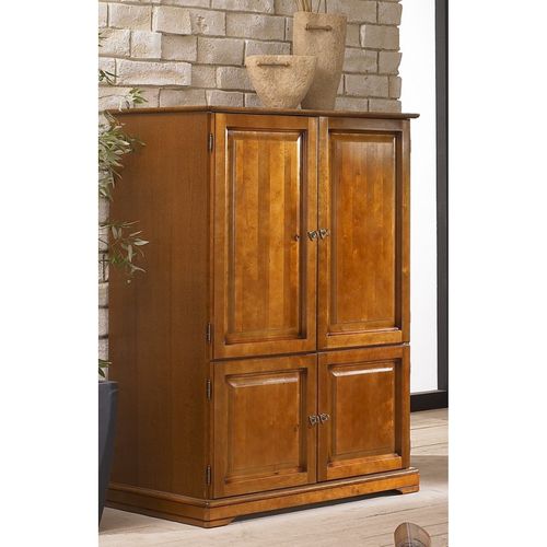 Armoire Informatique 4 Portes Merisier