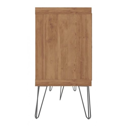 Meuble TV 50 Pouces 1 Porte Coulissante 3 Niches L 120 H 65 P 33 Cm