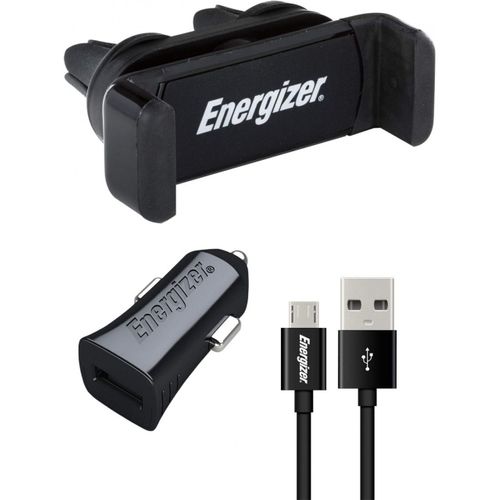 Kit Voiture - Support Clip - 1 A - 1 Usb - Câble Micro-usb Inclus - Prise Allume Cigare