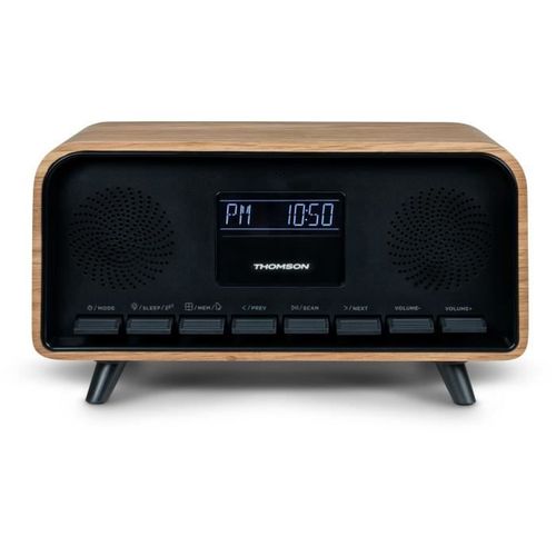 Radio-réveil Bluetooth Vintage Cosy - 30w, Radio Fm, Double Alarme, Écran LCD, Chargeur USB-c, 230v