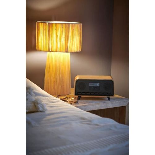 Radio-réveil Bluetooth Vintage Cosy - 30w, Radio Fm, Double Alarme, Écran LCD, Chargeur USB-c, 230v