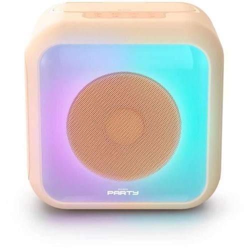 Enceinte Karaoké Lumineuse - Bigben - Peche - Bluetooth, 30w, 2 Micros Sans Fil USB-c, Égaliseur