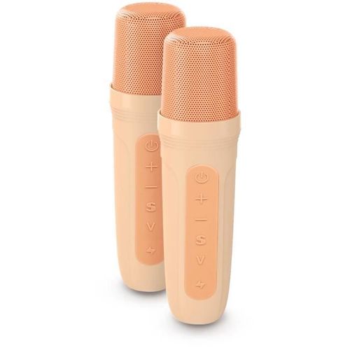 Enceinte Karaoké Lumineuse - Bigben - Peche - Bluetooth, 30w, 2 Micros Sans Fil USB-c, Égaliseur