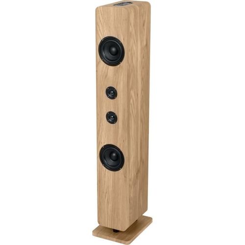 Tour De Son Bluetooth - Bois/noir - 120w, Optique, USB, Égaliseur, Tws, Télécommande, Alim. 230v