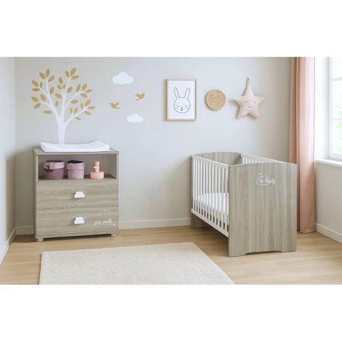 Smile Chêne Silex - Lit 60x120