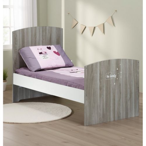 Smile Chêne Silex - Lit Bébé Évolutif 70x140 - Little Big Bed 70x140