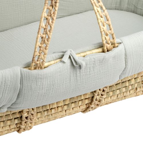 Couffin Bébé En Fibres Avec Habillage Tissu