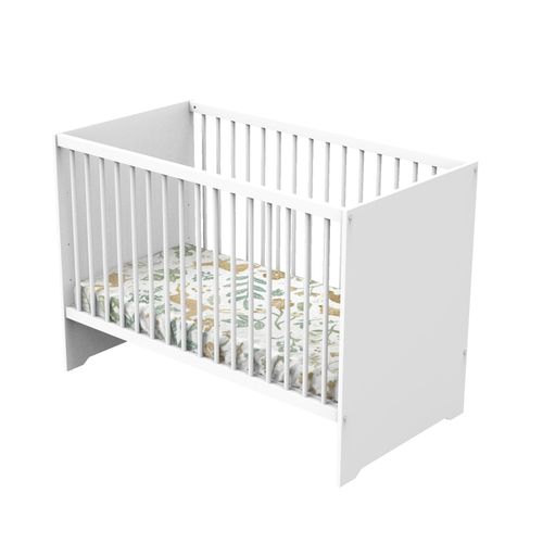 Lit Bébé 120 X 60 En Bois Blanc