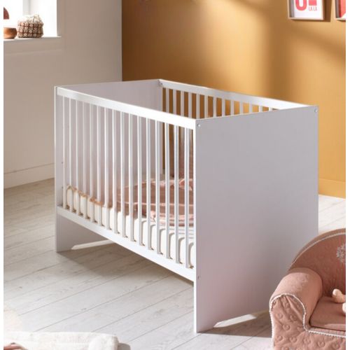 Lit Bébé 120 X 60 En Bois Blanc