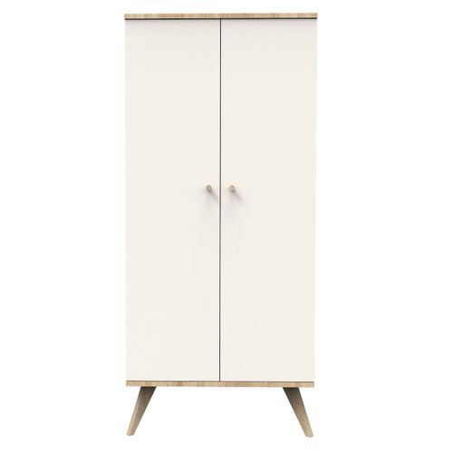 Armoire 2 Portes Avec Pieds Bois-décor Vanille