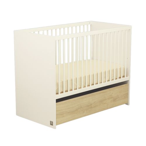 Lit Bébé 120x60 à Barreaux Avec Têtes En Panneaux