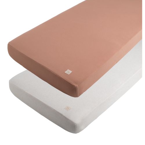 Lot De 2 Draps Housse En Coton Pour Lit Bébé