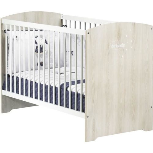 Chambre Bébé Complete - Lit 120x60, Commode à Langer Et Armoire - Smile -  Hetre Cendré