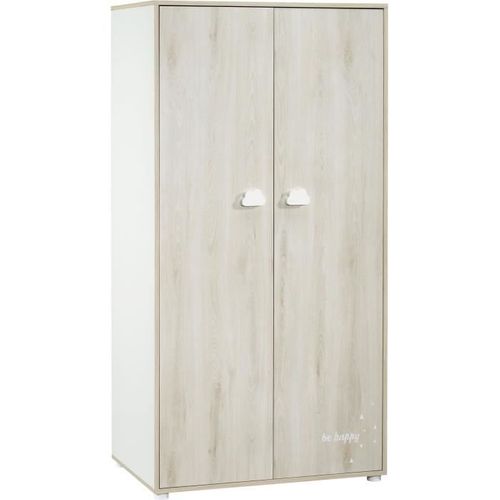 Chambre Bébé Complete - Lit 120x60, Commode à Langer Et Armoire - Smile -  Hetre Cendré