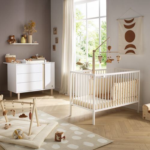 Lit Bébé Tout Barreaux En Bois Matelas Inclus