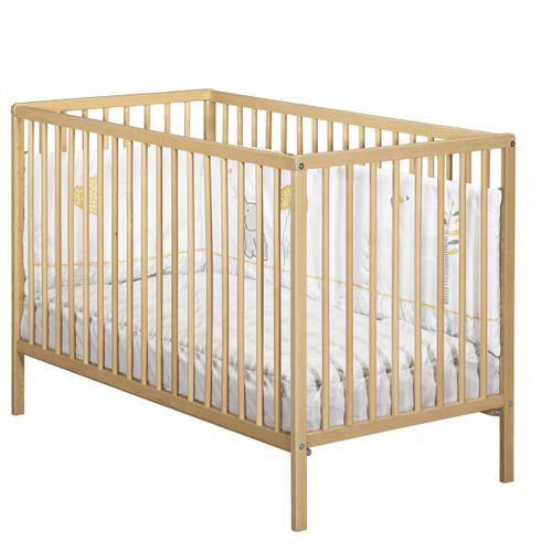Lit Bébé Tout Barreaux En Bois Matelas Inclus