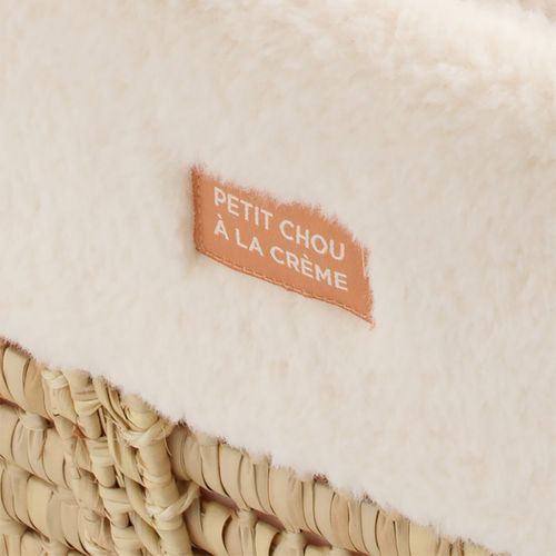 Couffin Bébé En Fibres Avec Habillage Tissu
