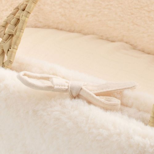 Couffin Bébé En Fibres Avec Habillage Tissu