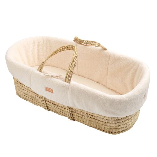 Couffin Bébé En Fibres Avec Habillage Tissu