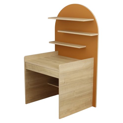 Bureau Enfant - Décor Bois Chêne Sépia Forme Arche