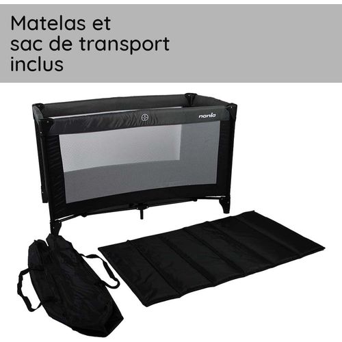 Lit Parapluie Bébé Soda Version 2 Niveaux - Lit De Voyage Avec 2 Hauteurs - Facile à Plier - 15kg M