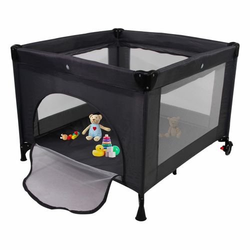 Lit Parapluie 2-en-1 - Parc Bébé - 100 X 100 X 76 Cm - De La Naissance à 15 Kg - Bleu