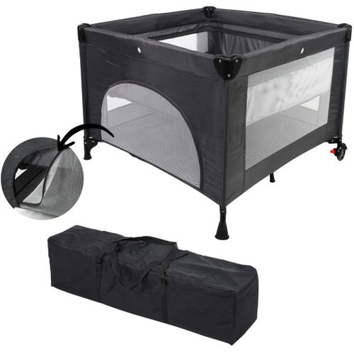 Lit Parapluie 2-en-1 - Parc Bébé - 100 X 100 X 76 Cm - De La Naissance à 15 Kg - Bleu