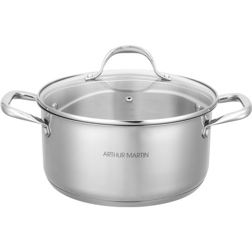 Set De 2 Marmites - Tous Feux Dont Induction - Am0155 - Acier Inoxydable - Ø 24-28 Cm + Couvercle E