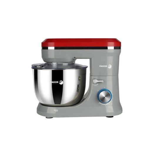 Fagor Robot De Cuisine 5l 1000w Rouge Et Gris Avec Ligne Chrome Fg110