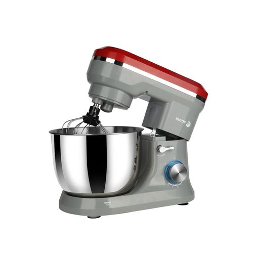 Fagor Robot De Cuisine 5l 1000w Rouge Et Gris Avec Ligne Chrome Fg110