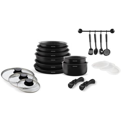 Batterie De Cuisine Induction - Am558 - Aluminium - 20 Pieces - Tous Feux Dont Induction