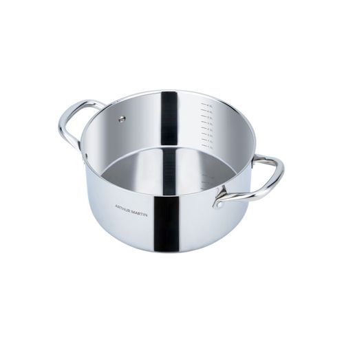 Am3549 Marmite 24 Cm Avec Couvercle – Acier Inoxydable – Tous Feux Dont Induction