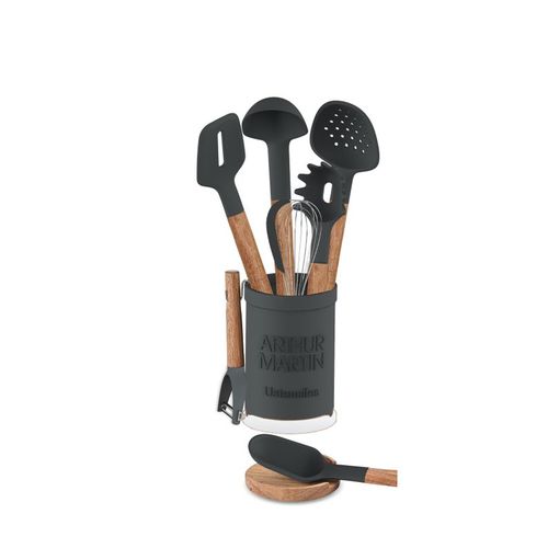 Silicone Kitchen Tools Set Of 9+holder Amuc5g