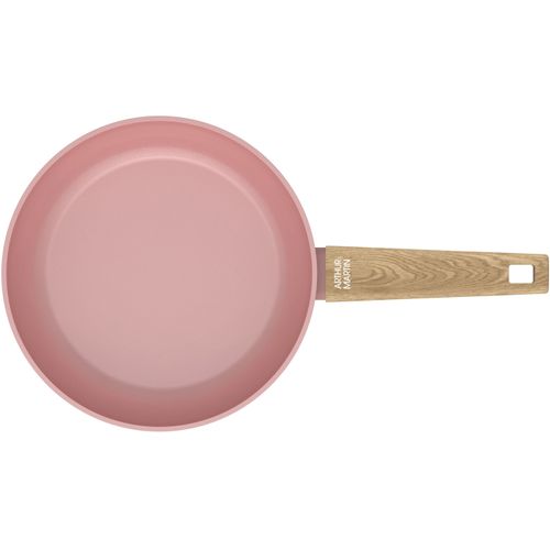 Set De 3 Poeles - Tous Feux Dont Induction - Am5388 - Revetement Céramique - Ø 20-24-28 Cm - Rose