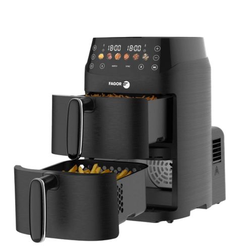 Friteuse Sans Huile 2x2.5l 2000w Noir - Fg3301