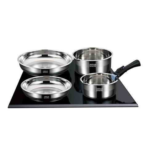 Batterie De Cuisine Inox 8 Pièces Avec 2 Manches Amovibles  Am2687