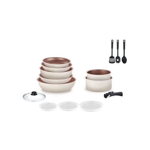 Batterie De Cuisine Batterie 18 Pieces Creme Am1453 Creme