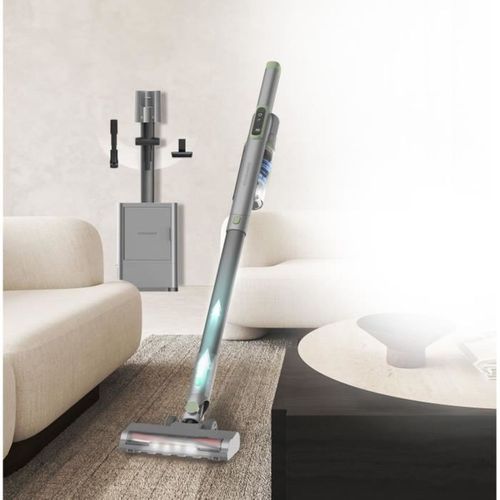 Aspirateur Balai Avec Base De Vidange - Amab148 – 200 W – 40 Min D'autonomie – 80 Aw - Gris