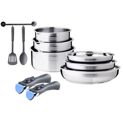 Batteire De Cuisine 10 Pièces Acier Inoxydable  Am9841