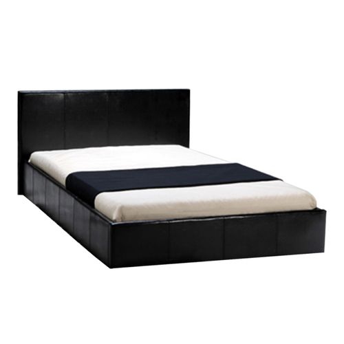 Lit Coffre 140x190 Sommiers Inclus Ena Noir