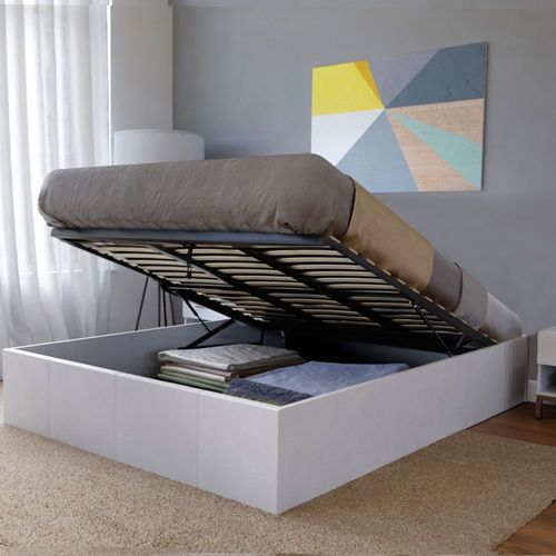 Lit Coffre Torino 160x200 + 1 Sommier / Blanc