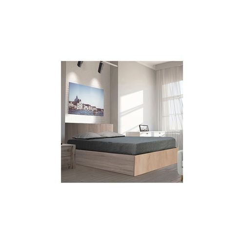 Lit Coffre 160 X 200 Cm - Coloris : Naturel - Elphege