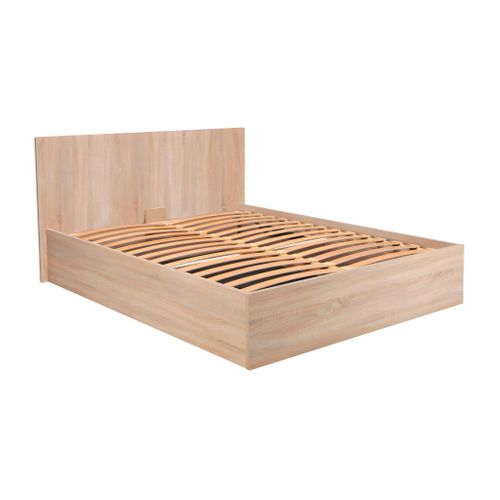 Lit Coffre 160 X 200 Cm - Coloris : Naturel - Elphege
