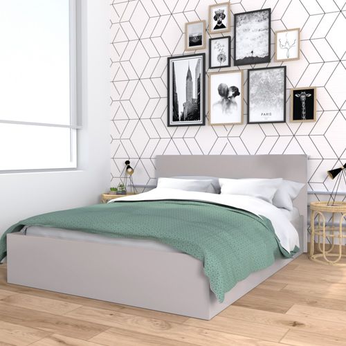 Lit Coffre Madrid 160x200 + 1 Sommier / Gris