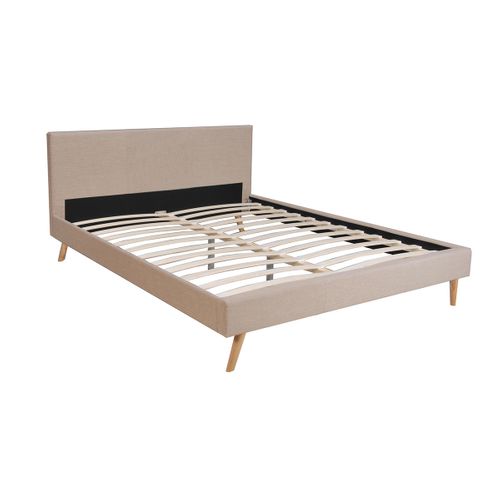 Lit 140x190 Sommier Inclus Gwendal Beige