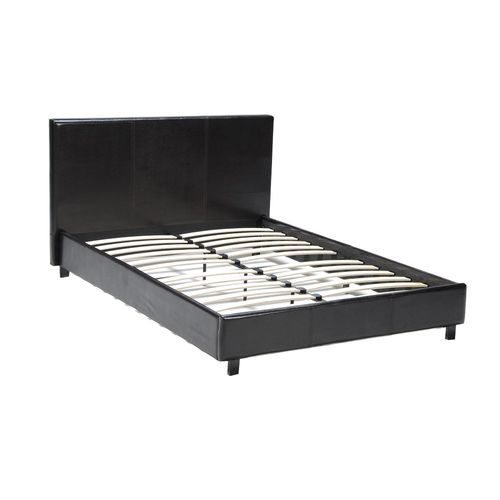 Lit Atlanta 140x190 + 1 Sommier + 1 Matelas Carlton / Noir